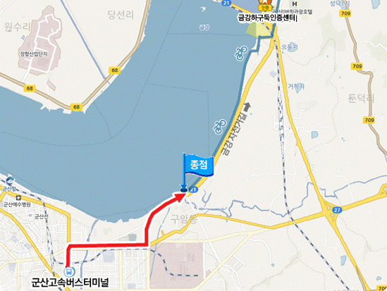 군산 시외버스터미널 지도