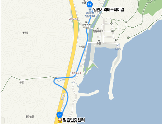 임원시외버스터미널 지도