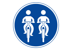 Exclusive bicycle lane sign