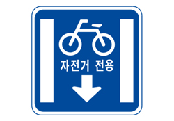 Side by side cycling sign